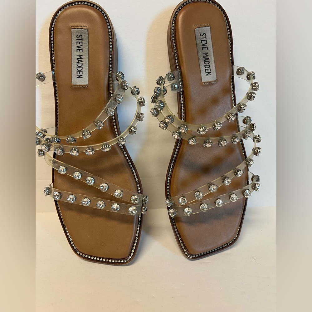 Steve Madden Brown Rhinestone Sandals